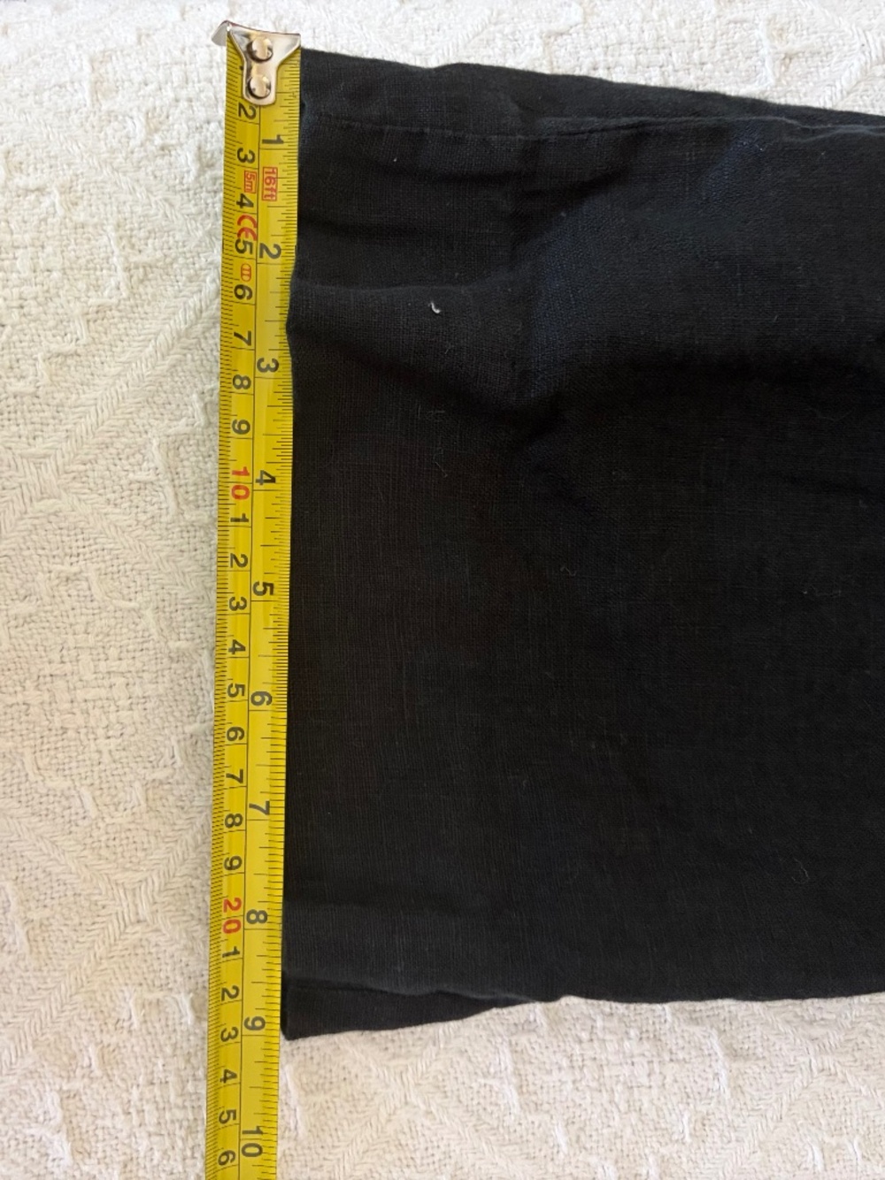 Women's 8 Banana Republic Black Linen Trousers Pleated Front - Picture 9 of 14